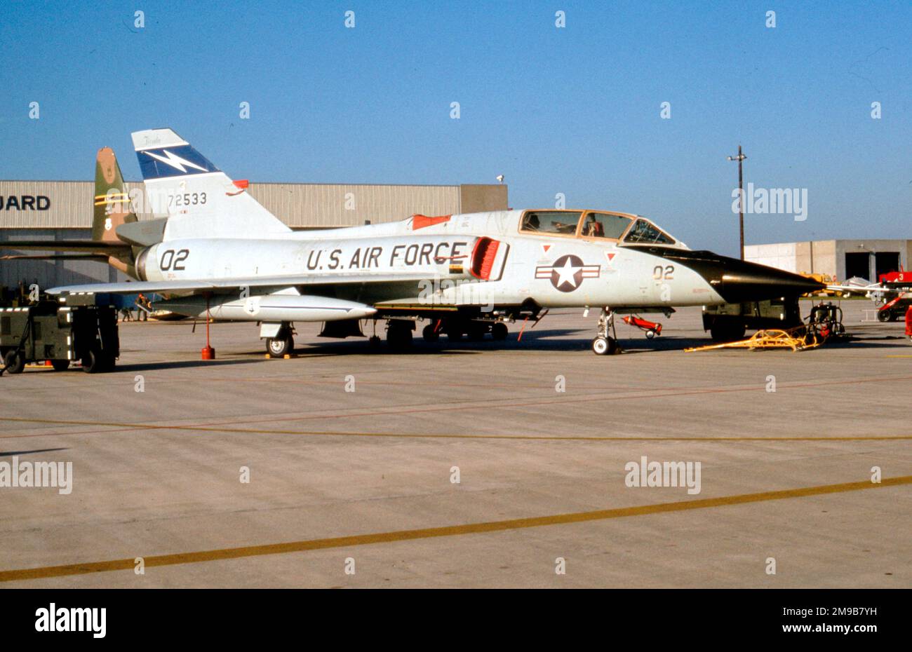 United States Air Force (USAF) - Convair F-106B-55-CO Delta Dart 57-2533 (MSN 8-27-27), vom 159. Fighter Interceptor Squadron, 125. Fighter Interceptor Group, Florida Air National Guard mit Sitz in Jacksonville IAP, Stockfoto