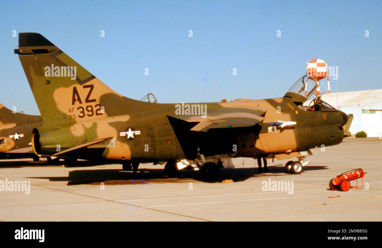 United States Air Force (USAF) - Ling-Temco-Vought A-7D-17-CV Corsair II 75-0392 (MSN D-442). Der Arizona ANG 152. TFS (162. TFG). Stockfoto
