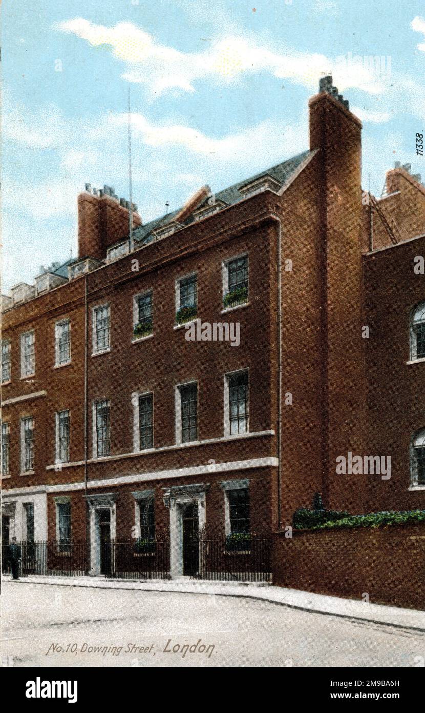 Das Haus des britischen Premierministers, 10 Downing Street, London Stockfoto