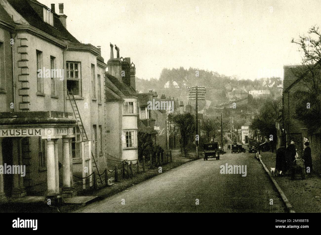 Haslemere Museum und High Street, Surrey Stockfoto