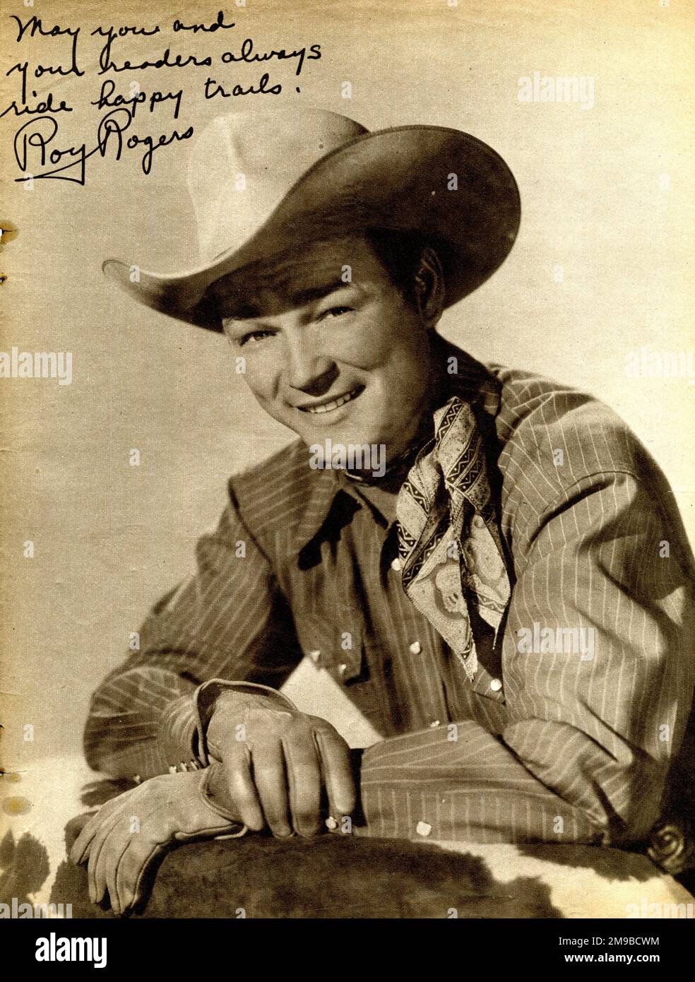 Roy Rogers, amerikanischer Schauspieler und Sänger Stockfoto
