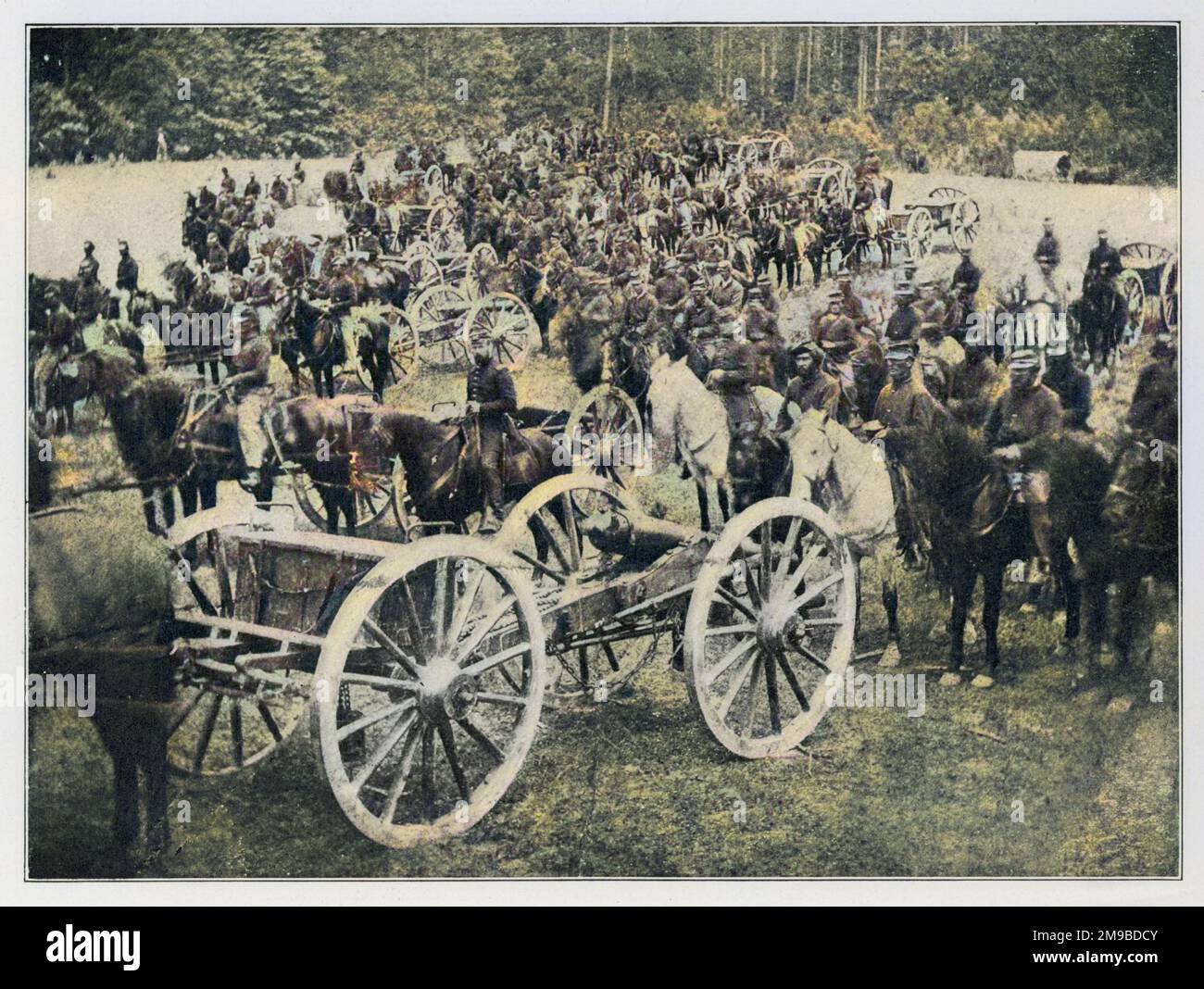 Fliegende Artillerie für den Angriff auf Richmond, Virginia während des Amerikanischen Bürgerkriegs Stockfoto