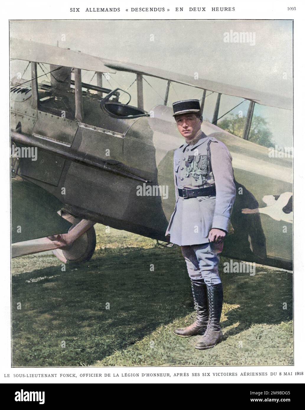 PAUL-RENE FONCK (1894-1953) Französischer WW1-Piloten Stockfoto