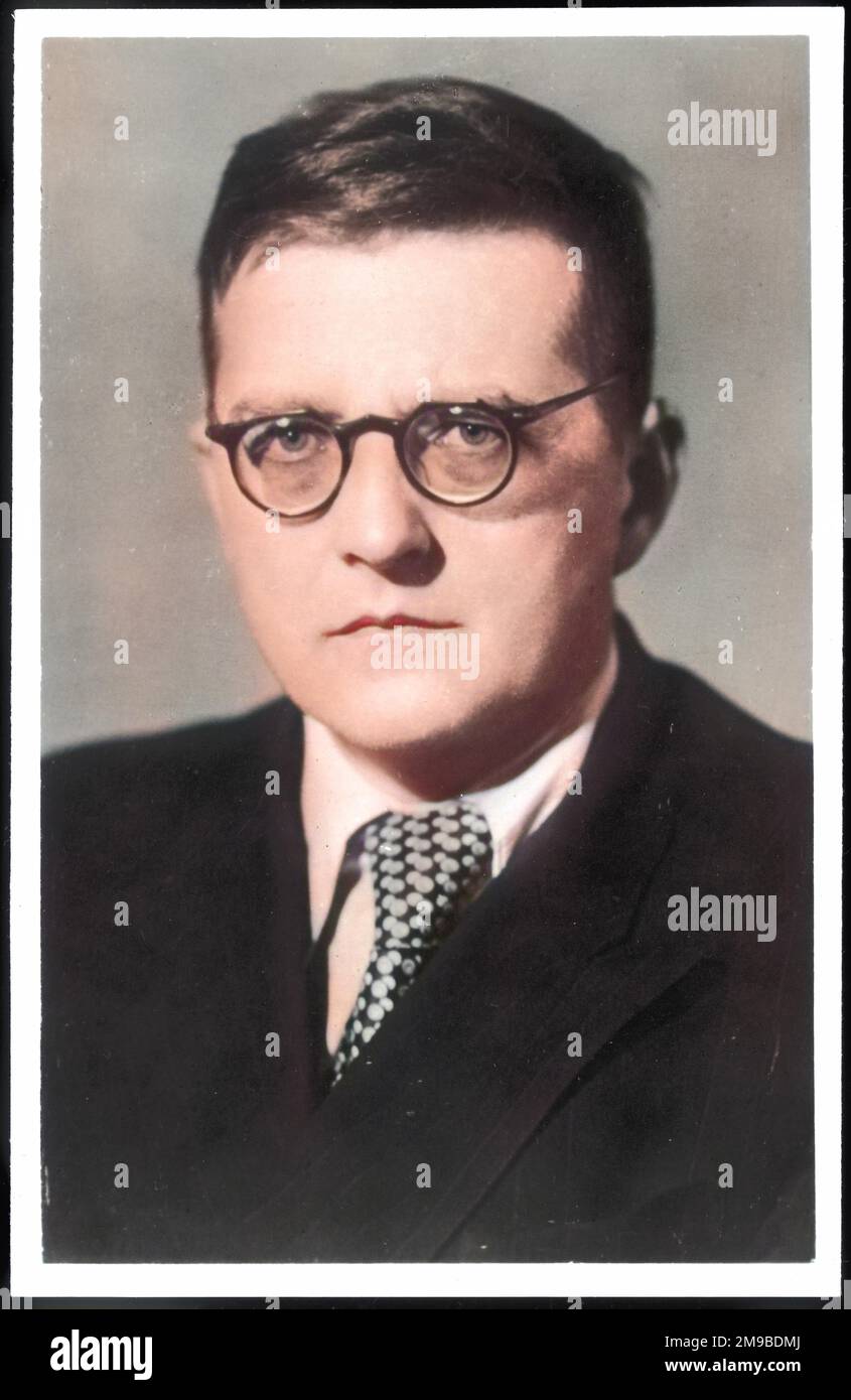 Russischer Komponist, Dmitry Dmitriyevich Shostakovich (1906-1975) Stockfoto