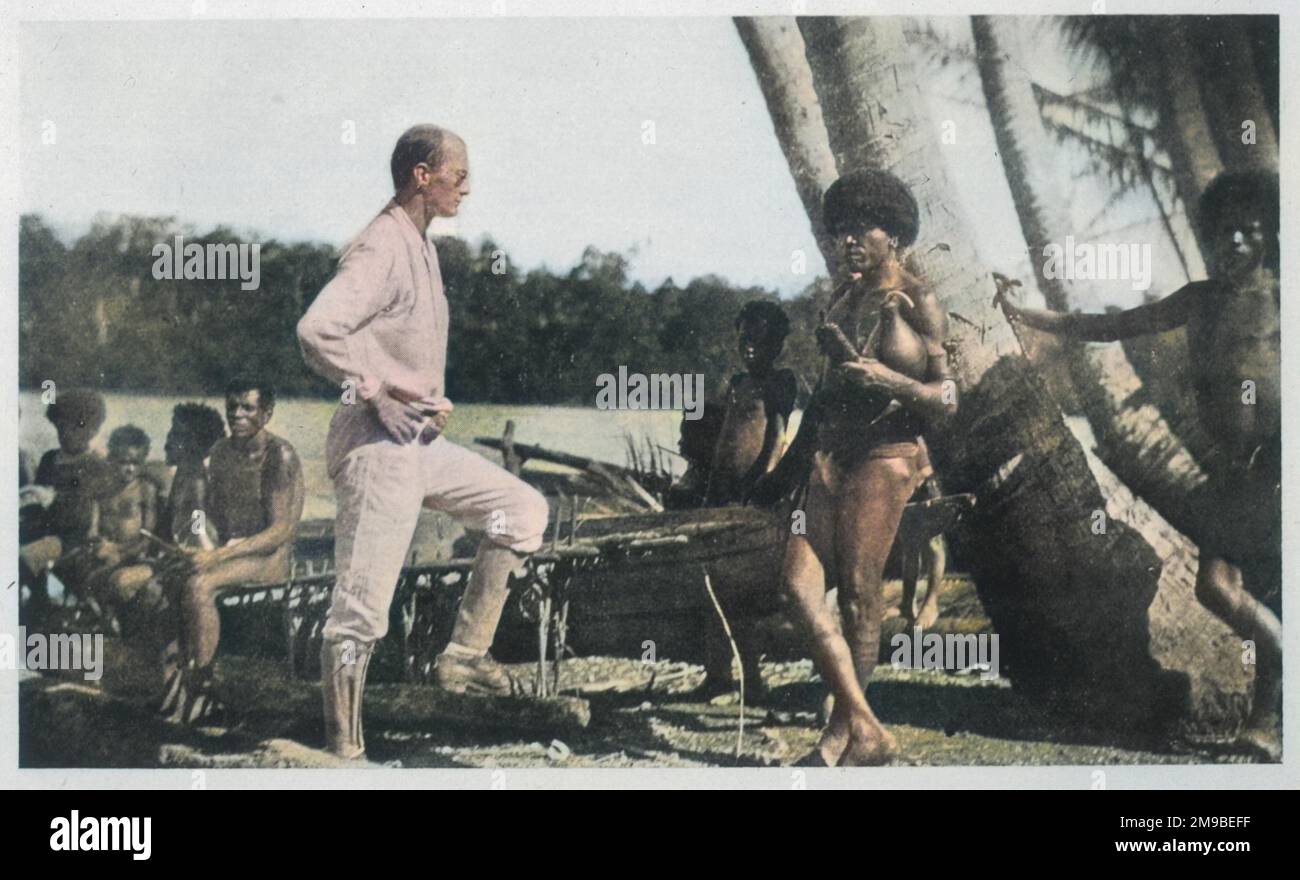 BRONISLAW MALINOWSKI (1884-1942), polnischer britischer Anthropologe, auf den Trobriand-Inseln 1914-18 Stockfoto
