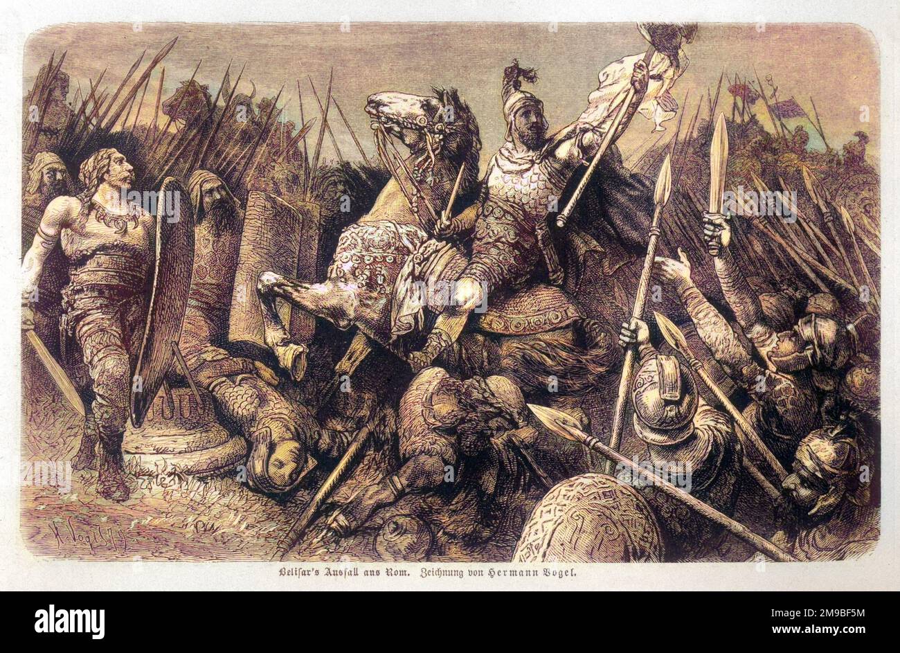 Der byzantinische General BELISARIUS besetzt Rom, nachdem er die Vandalen besiegt, die Ostrogoten unterdrückt und Sizilien erobert hat Stockfoto