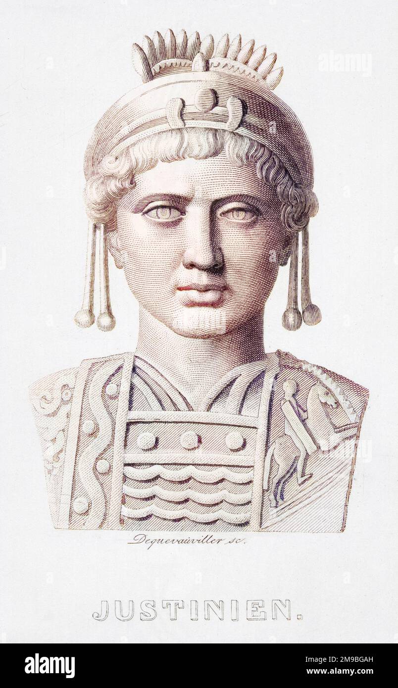 JUSTINIAN I der brillanteste der byzantinischen Kaiser Stockfoto