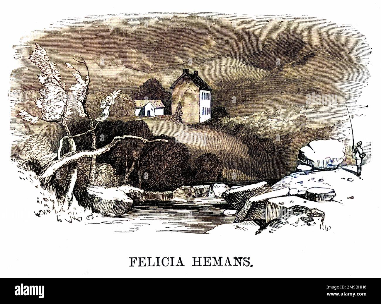 Das letzte Zuhause von Felicia Hemans in Rhyllon, Nordwales Stockfoto