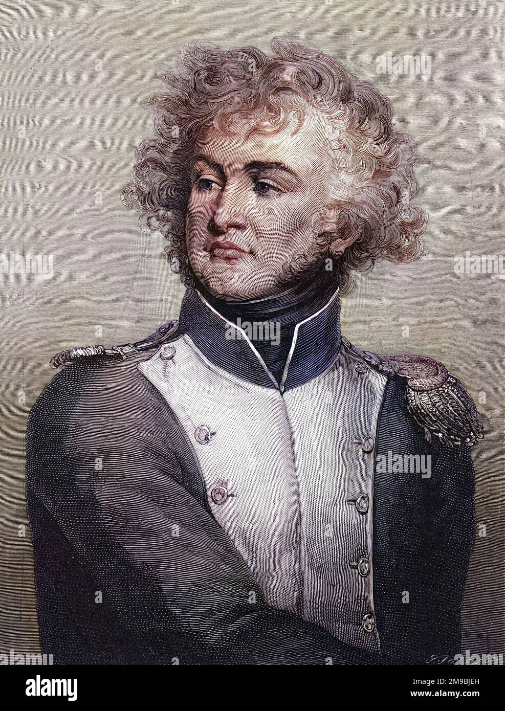 JEAN-BAPTISTE KLEBER, französischer Militärbefehlshaber, siegte in Heliopolis im ägyptischen Feldzug, wurde aber bald danach in Kairo ermordet. Stockfoto