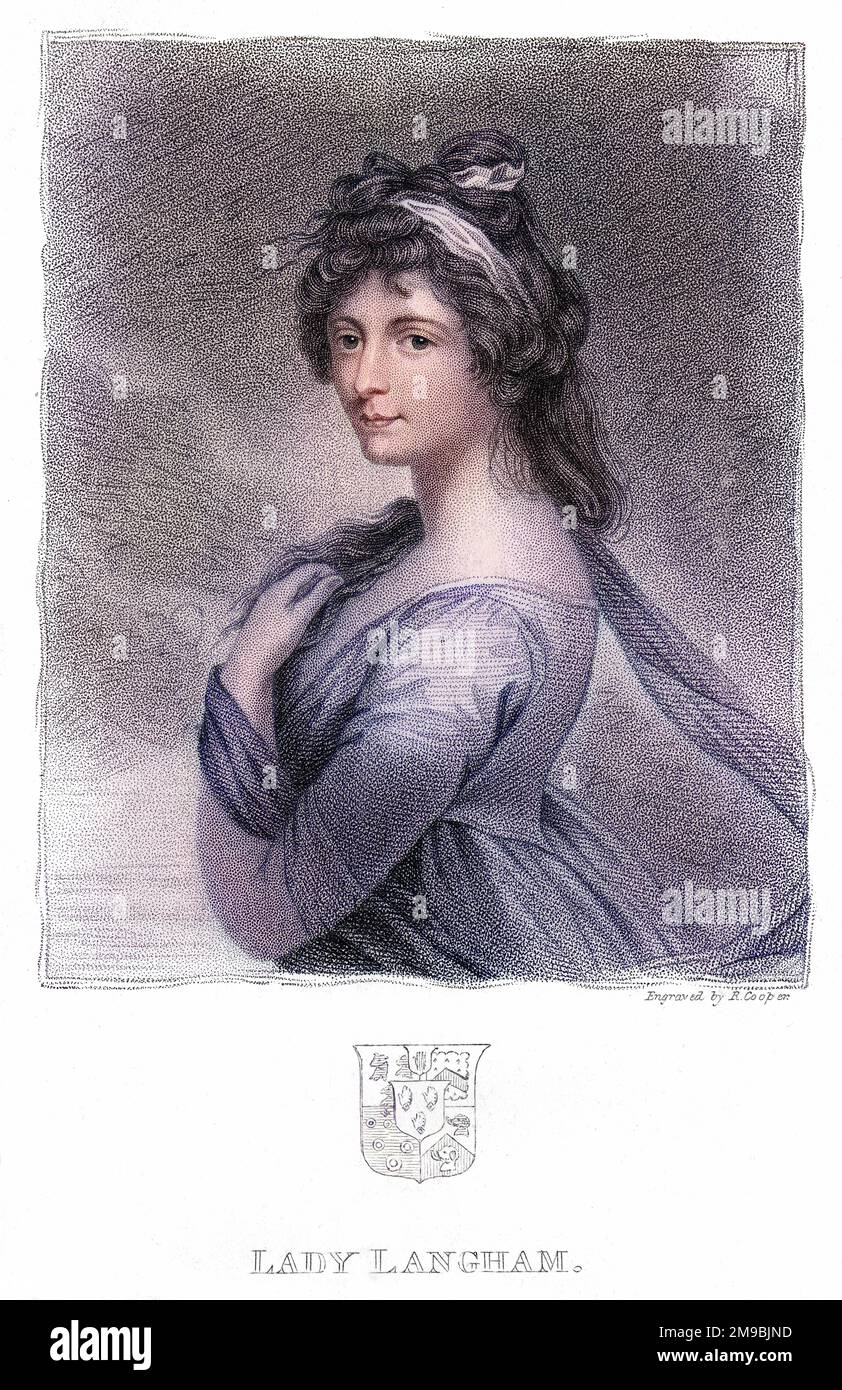 HENRIETTA ELIZABETH FREDERICA, Lady LANGHAM (Nee Vane) erste Frau von Sir William Langham. Stockfoto