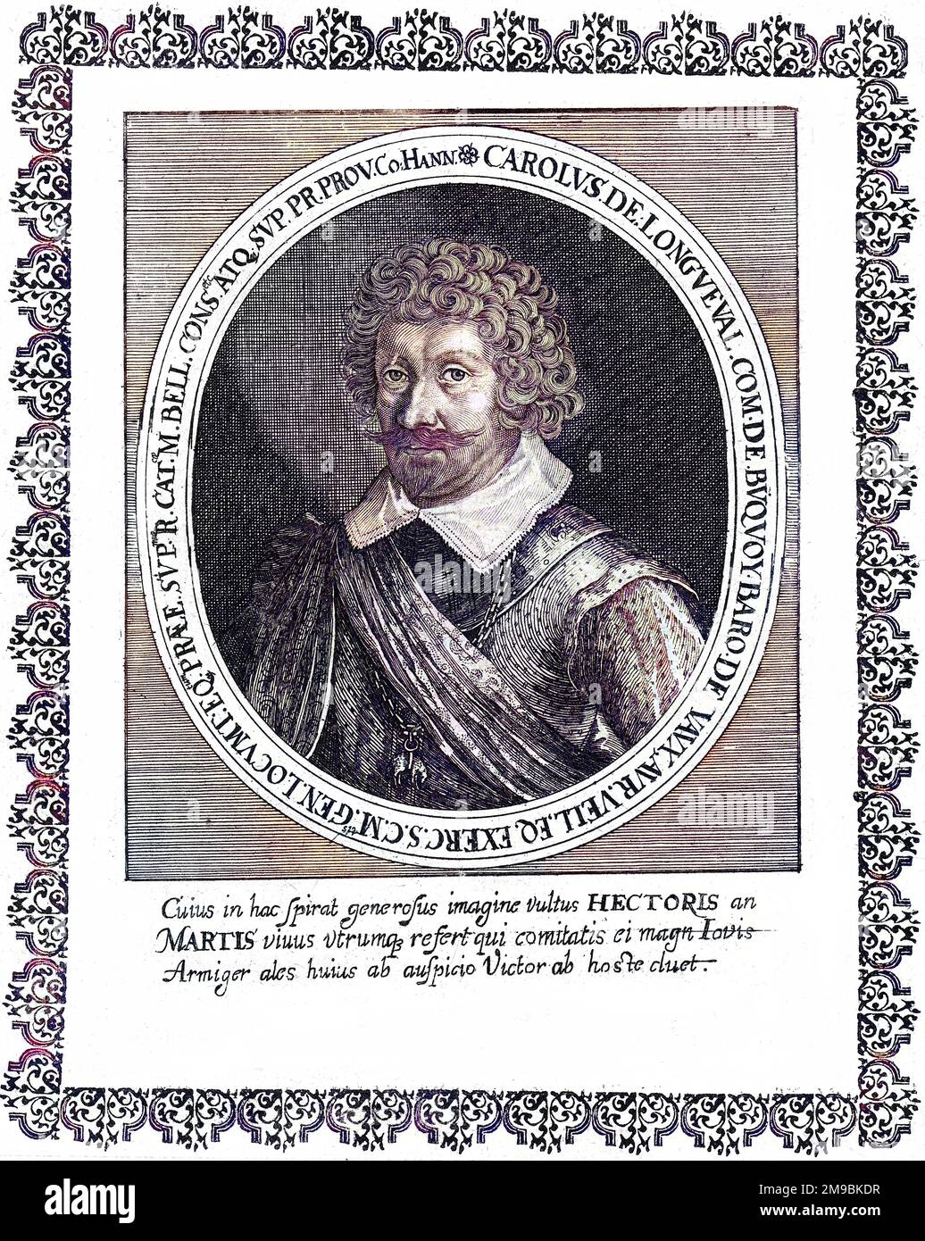 CHARLES de LONGUEVAL comte de Buquoy, Baron de Vaux Flämischer Militärbefehlshaber Stockfoto