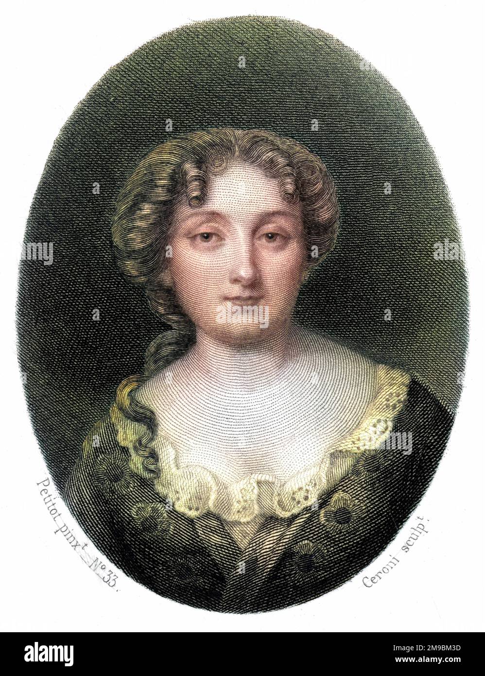 HORTENSE MANCINI, Herzogin de MAZARIN, Nichte von Kardinal Mazarin, Geliebte von Karl II Stockfoto