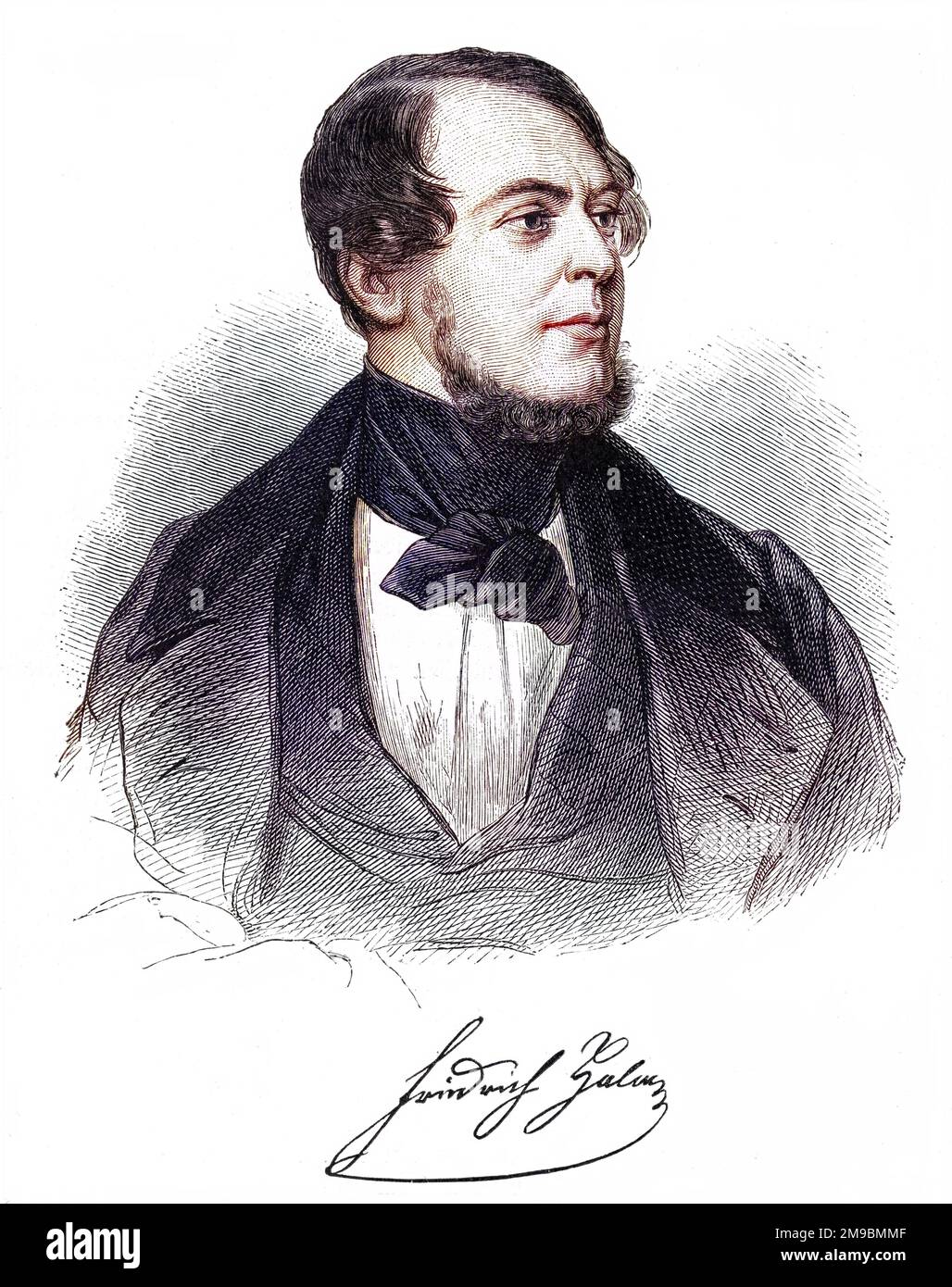 ELIGIUS FRANZ JOSEPH von MUNCH-BELLINGHAUSEN Osterreichischer Schriftsteller unter Verwendung des nom-de-Plume FRIEDRICH HALM. Mit seinem Autogramm Stockfoto