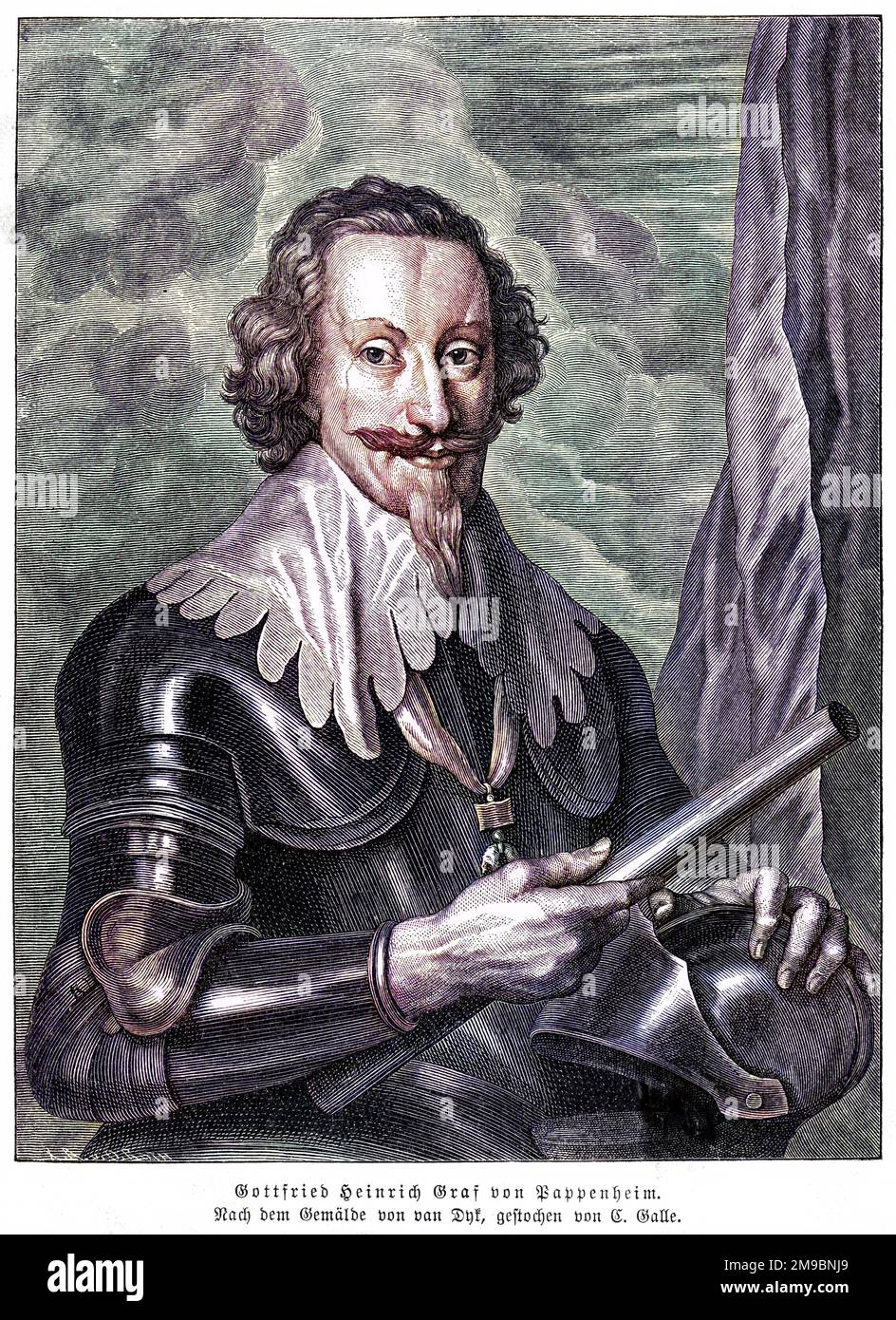 GOTTFRIED HEINRICH graf zu PAPPENHEIM deutscher Militärbefehlshaber im kaiserlichen Dienst während des Dreißigjährigen Krieges. Stockfoto