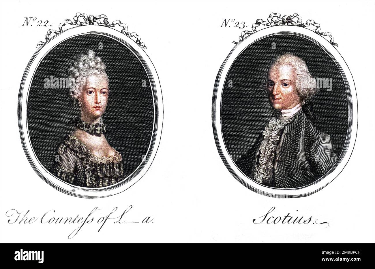 WILLIAM DOUGLAS, vierter Herzog von QUEENSBERRY als junger Mann (er war später als Old Q bekannt, aber er muss einmal jung gewesen sein!) Mit der Gräfin von L--A, Stockfoto