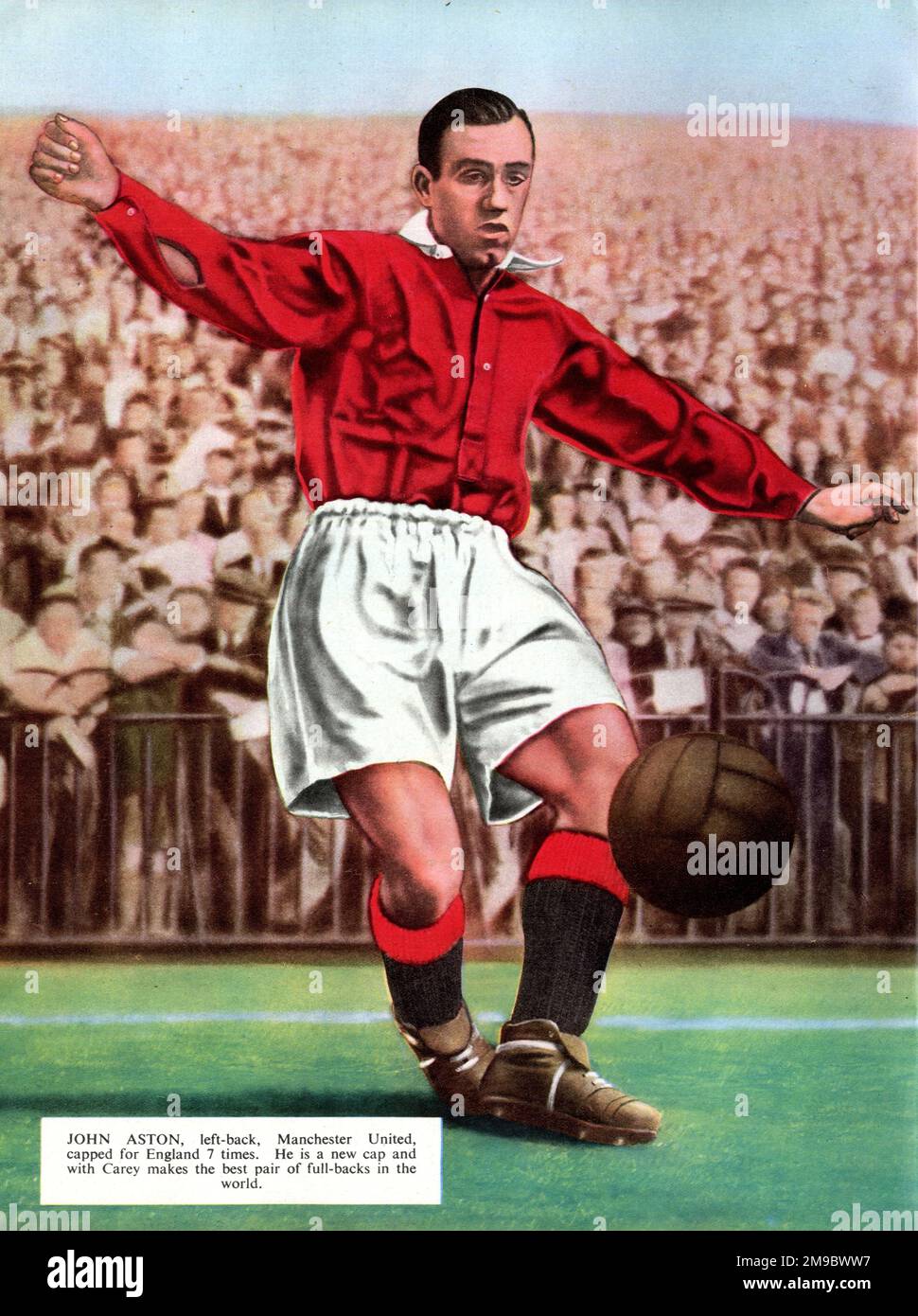 John Aston, linker Fußballer für Manchester United und England Stockfoto