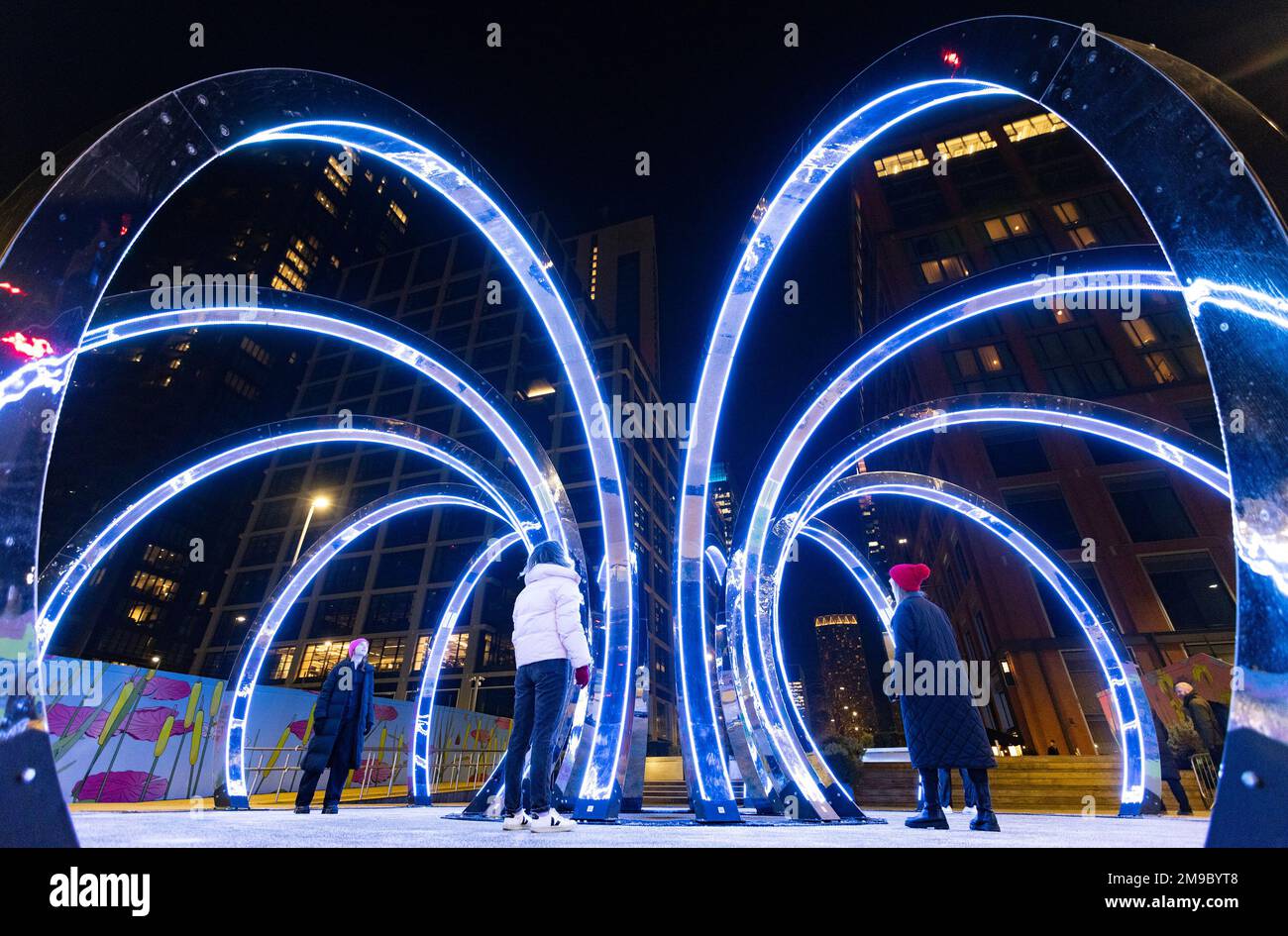 Canary wharfs winterlichtfestival Fotos und Bildmaterial in hoher