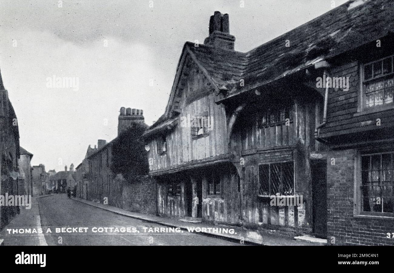 Thomas A Becket Cottages, Tarring, Worthing, Sussex Stockfoto