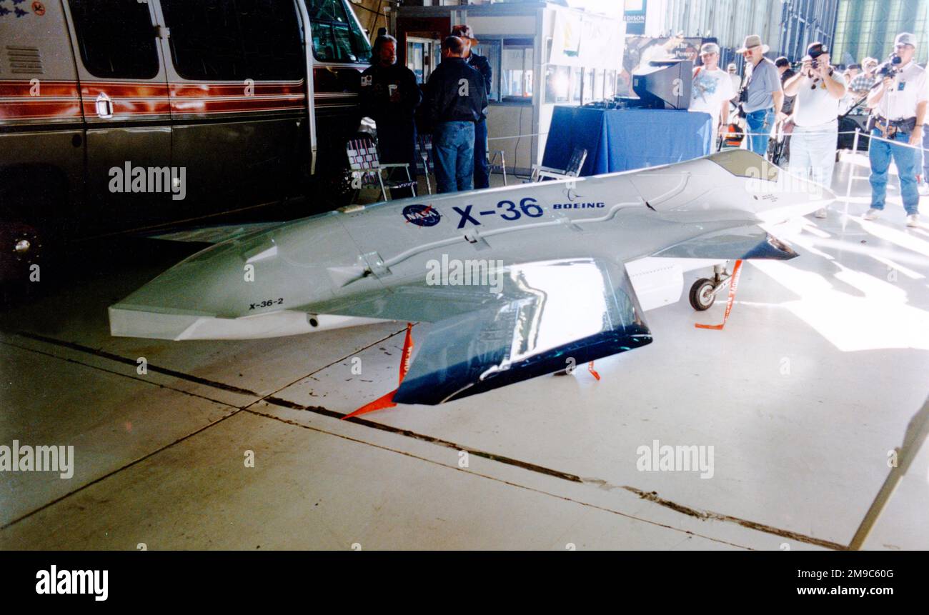 McDonnell Douglas X-36 „Tailless Fighter Agility Research Aircraft“ A/Vnumber 1, ausgestellt im National Museum of the United States Air Force auf der Wright-Patterson Air Force Base bei Dayton, Ohio. Stockfoto