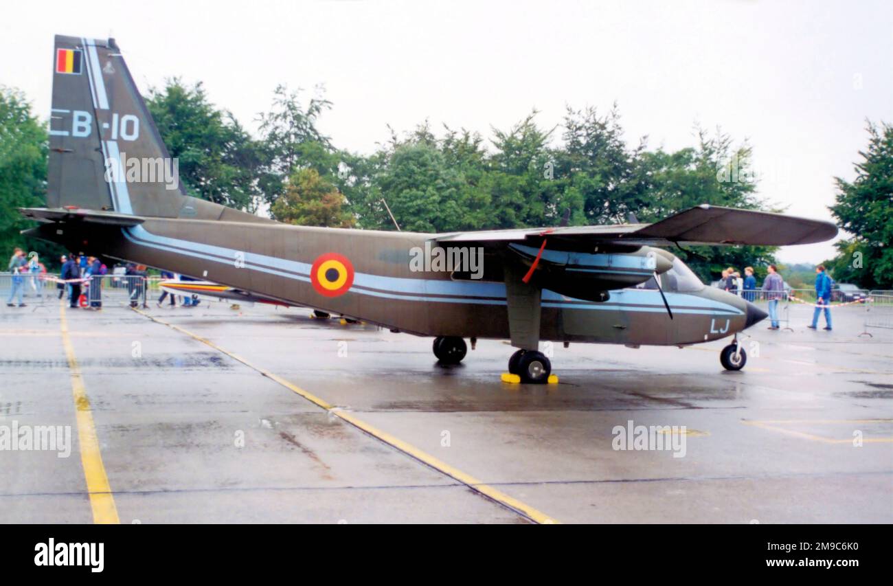 Kraftterrestre Belge - Britten-Norman BN2B-21 Islander B-10 (msn 541 G). (Terror Belge - Belgische Armee). Stockfoto