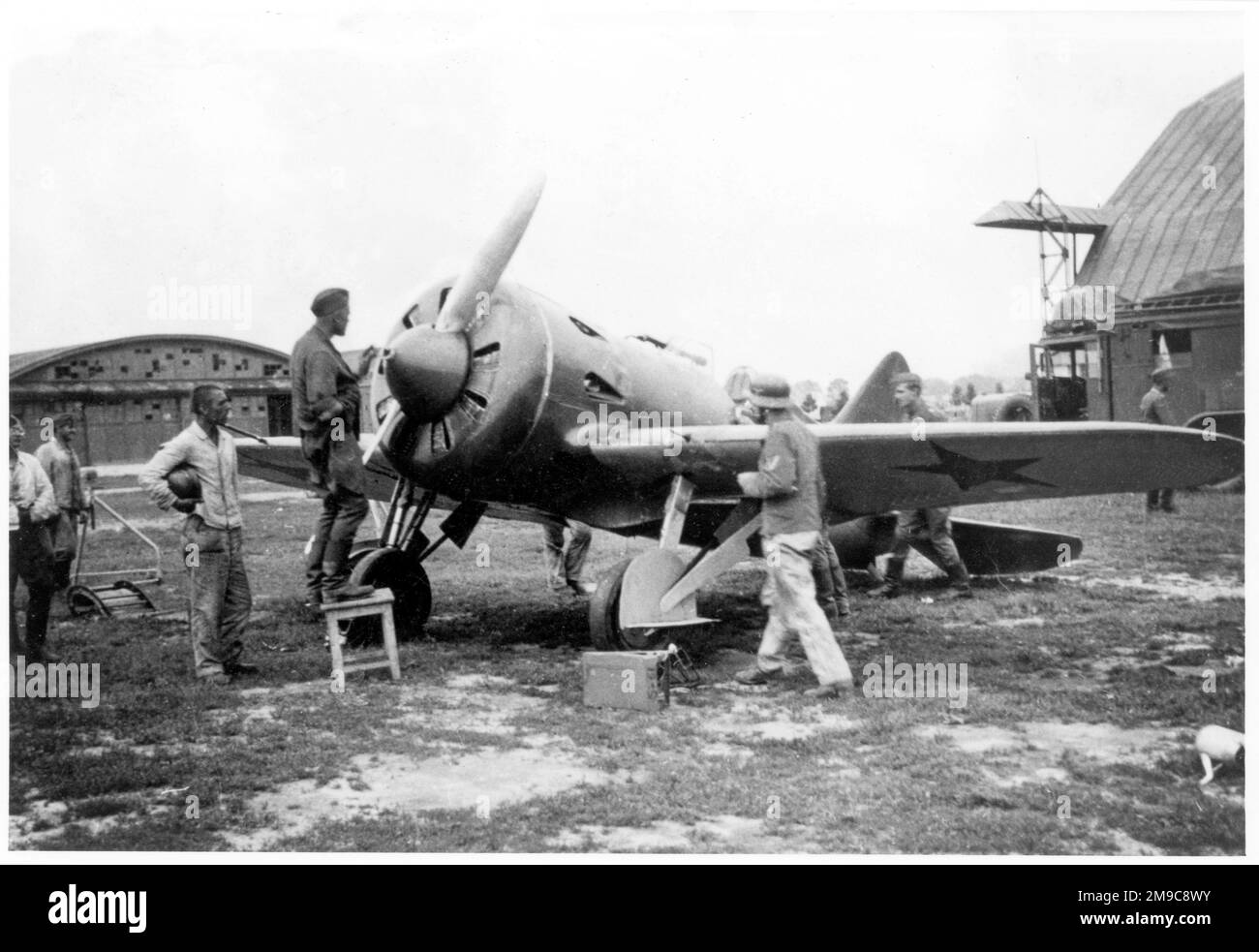 Polikarpov I-16 Rata-Kämpfer, gefangen von deutschen Streitkräften. Stockfoto