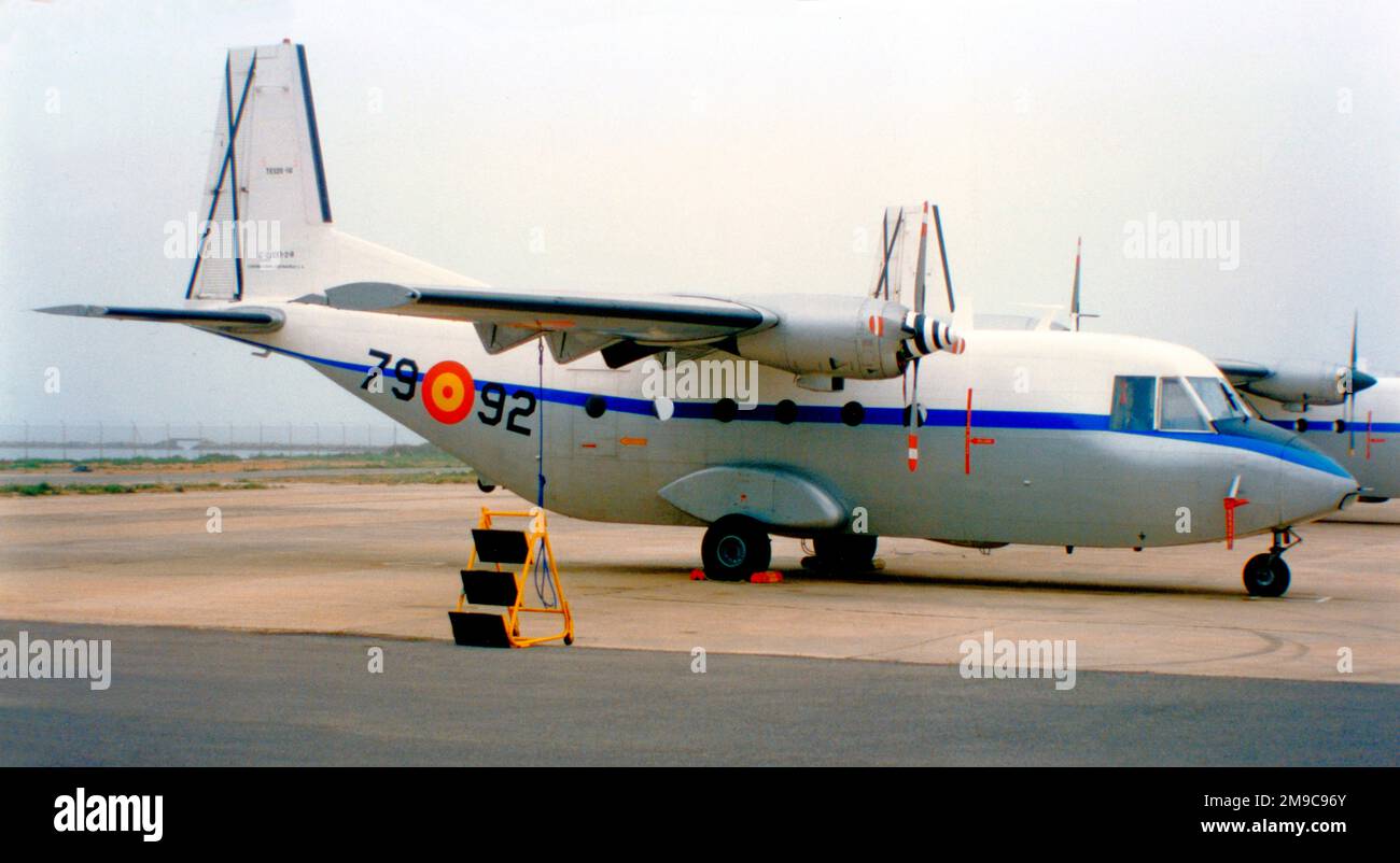 Fuerza Aerea Espanola - CASA C-212-100 TE.12B-10 - 79-92 (msn 8) (Fuerza Aerea Espanola - Spanische Luftwaffe). Stockfoto