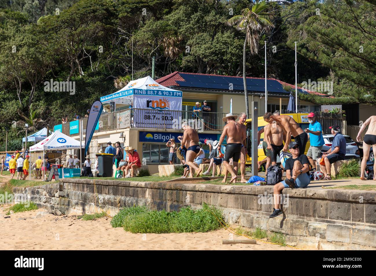 Bilgola Beach Surf Life Saving Club SLSC, Sydney Northern Beaches, NSW, Australien Stockfoto