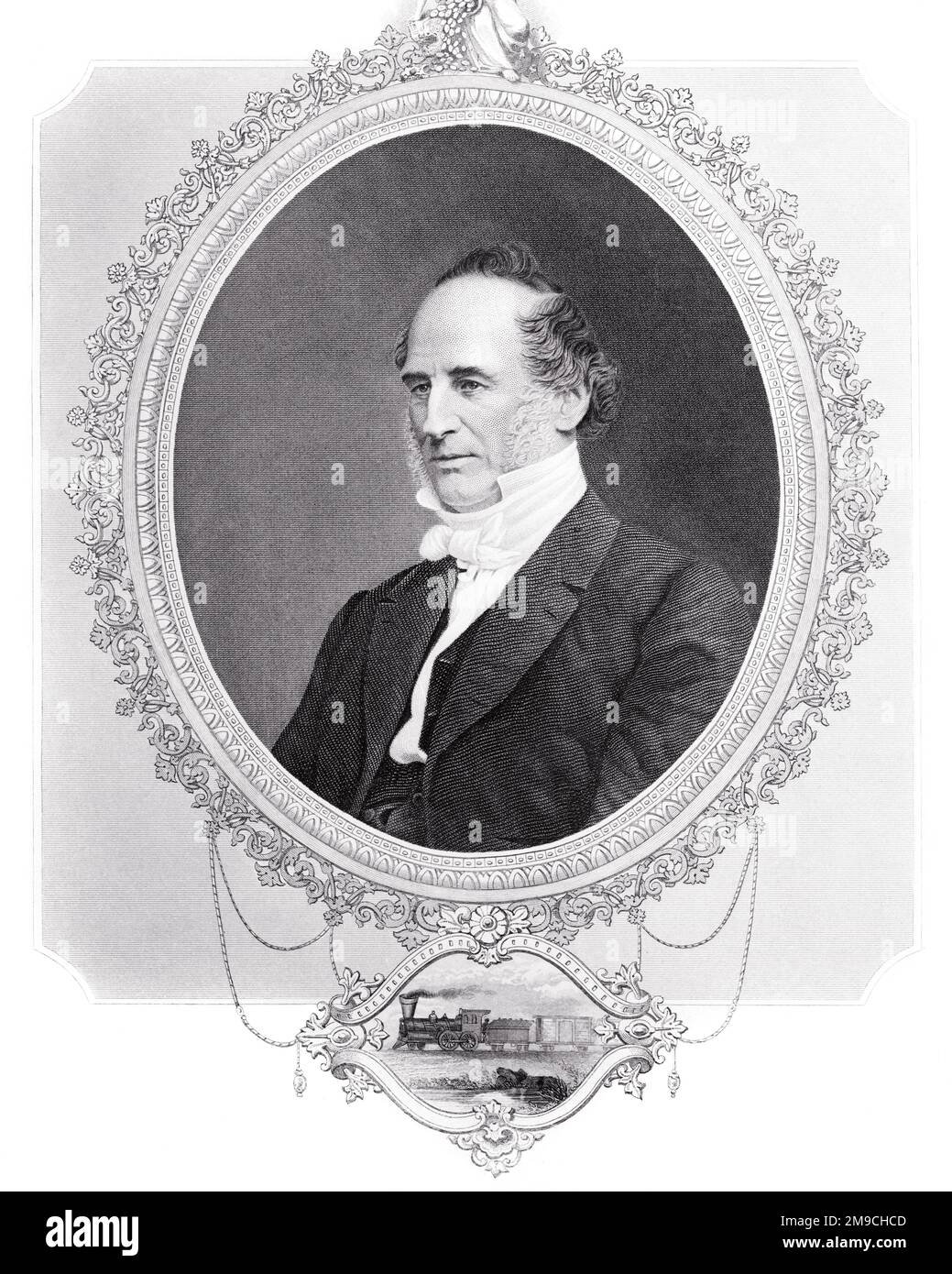 1860S EISENBAHNMAGNAT CORNELIUS VANDERBILT EINER DER REICHSTEN AMERIKANER IN DER GESCHICHTE WAR AUCH EINER SEINER GRÖSSTEN PHILANTHROPEN - Q58018 CPC001 HARS SCHLAU, GUT ZU HANDHABEN SCHWARZ-WEISS WEISS, WEISSE ETHNISCHE ZUGEHÖRIGKEIT CORNELIUS CORNELIUS VANDERBILT MAGNAT ALTMODISCHER PHILANTHROP VANDERBILT Stockfoto