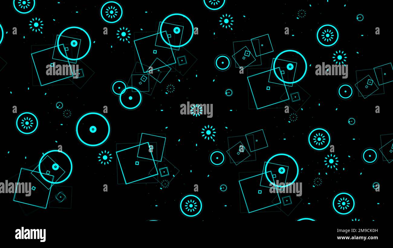 Farbenfrohes Blau mit abstraktem Grafikeffekt. Geometrischer abstrakter Hintergrund Stockfoto