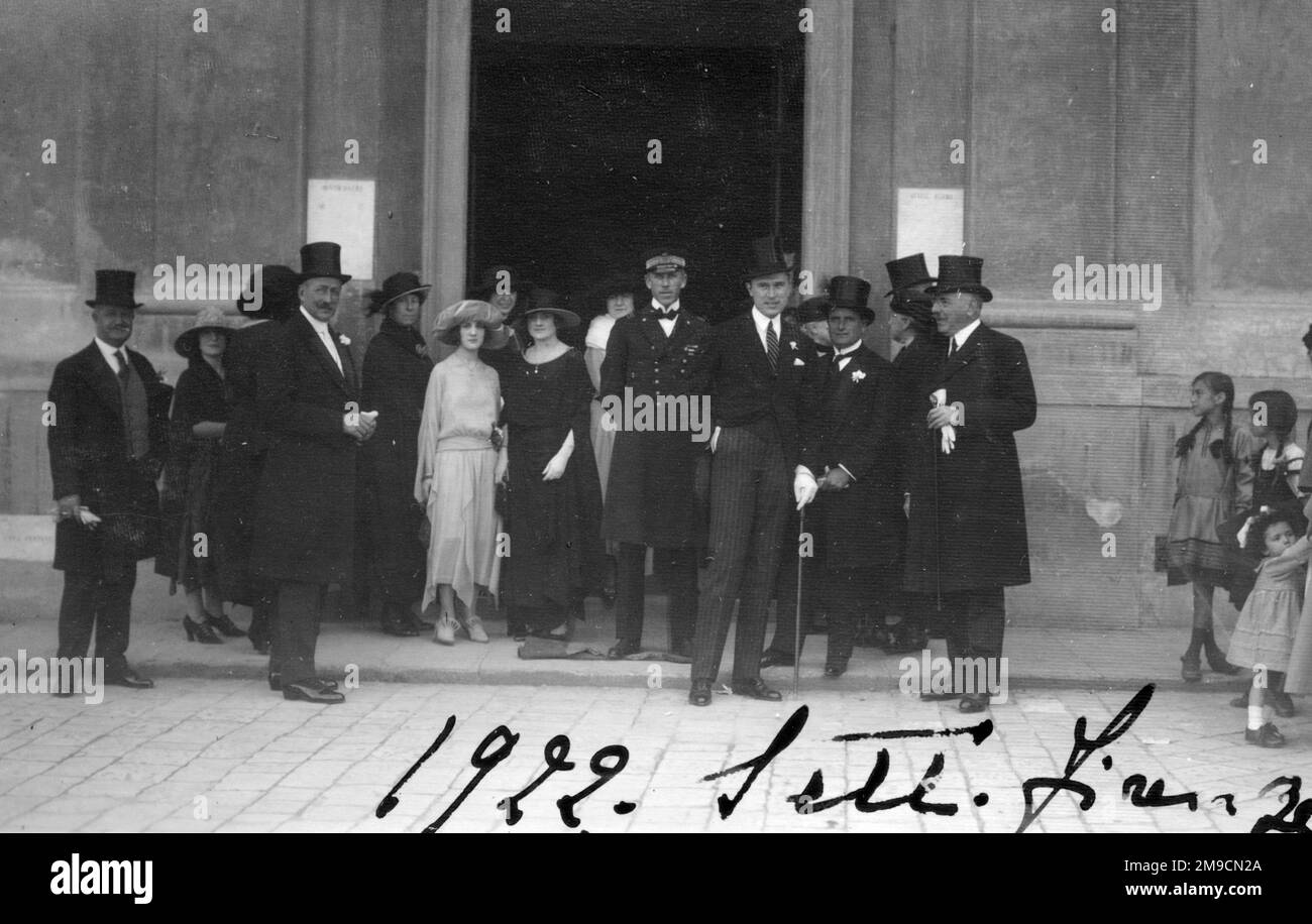 Eine Hochzeitsfeier in Florenz Stockfoto