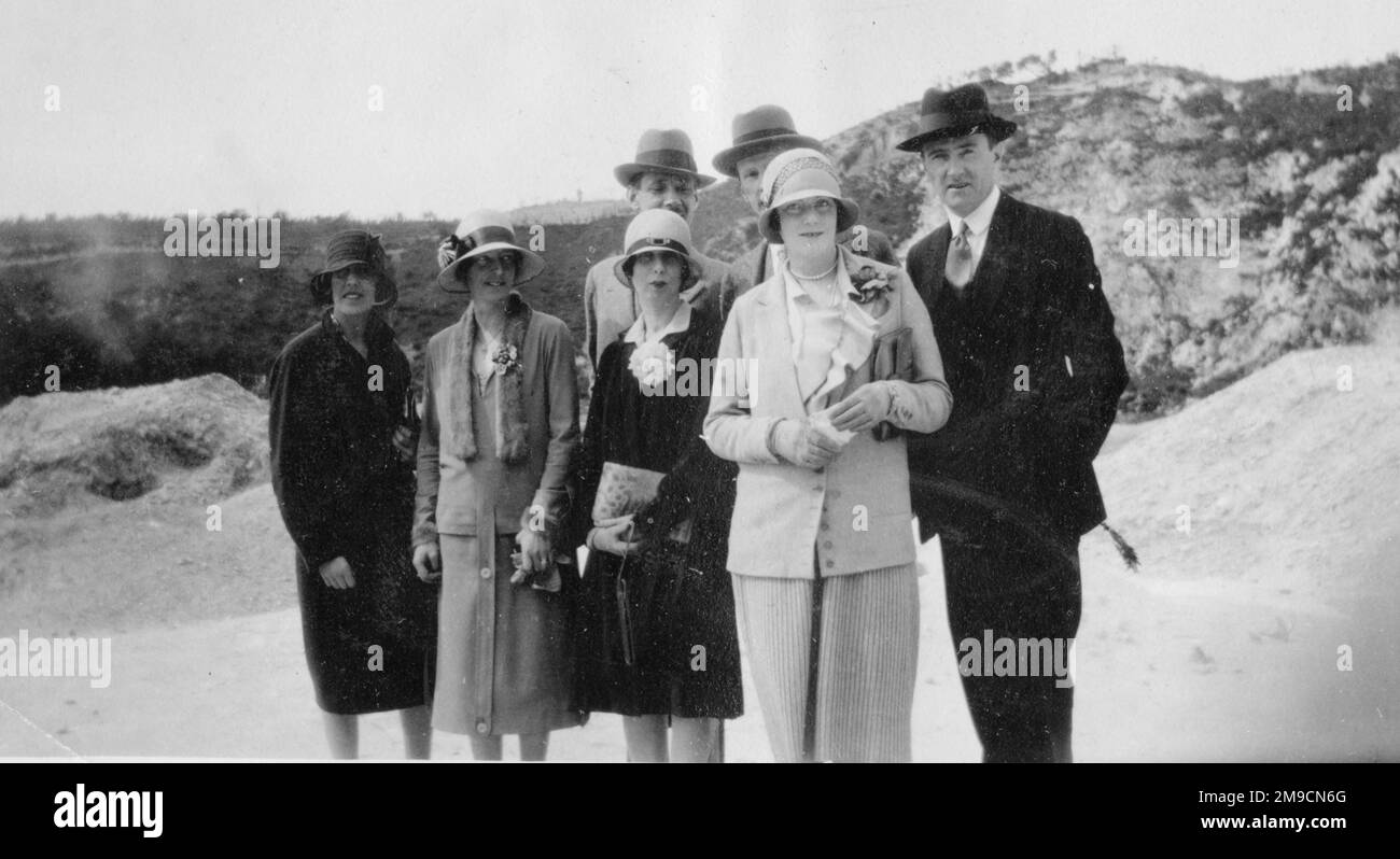 Eine Gruppe von Touristen in Neapel, Italien Stockfoto