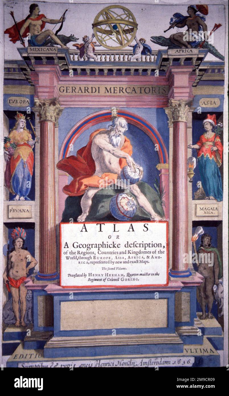 Atlas oder Eine Geographicke-Beschreibung, das zweite Volumen Stockfoto