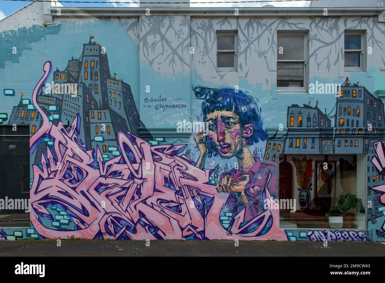 Street Art, South Yarra, Victoria, Australien Stockfoto