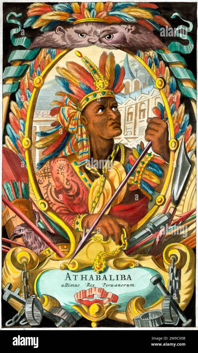 Athabaliba letzter König der Inkas Stockfoto