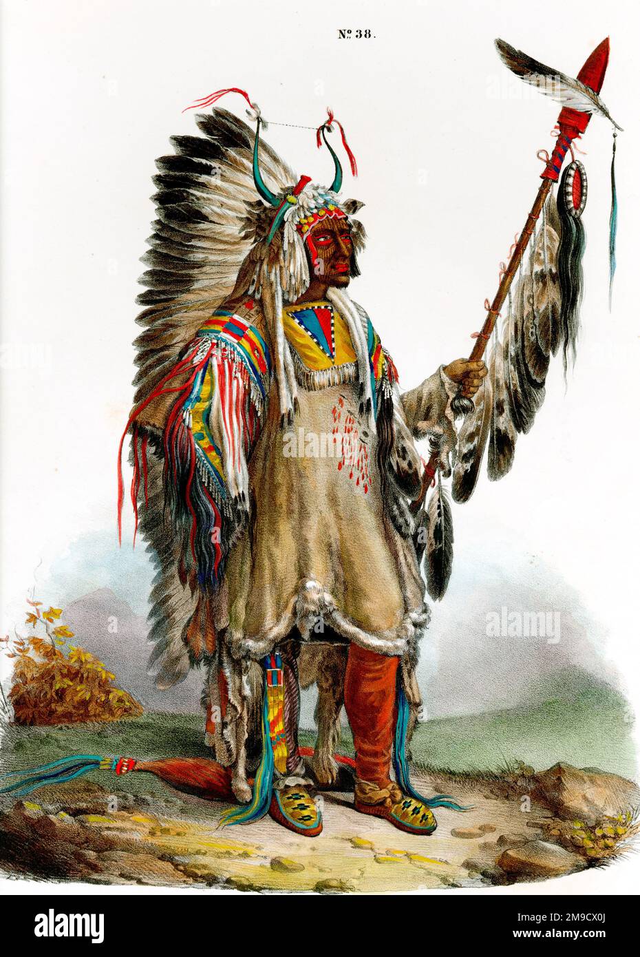 Mandan, amerikanischer indianerhäuptling Stockfoto