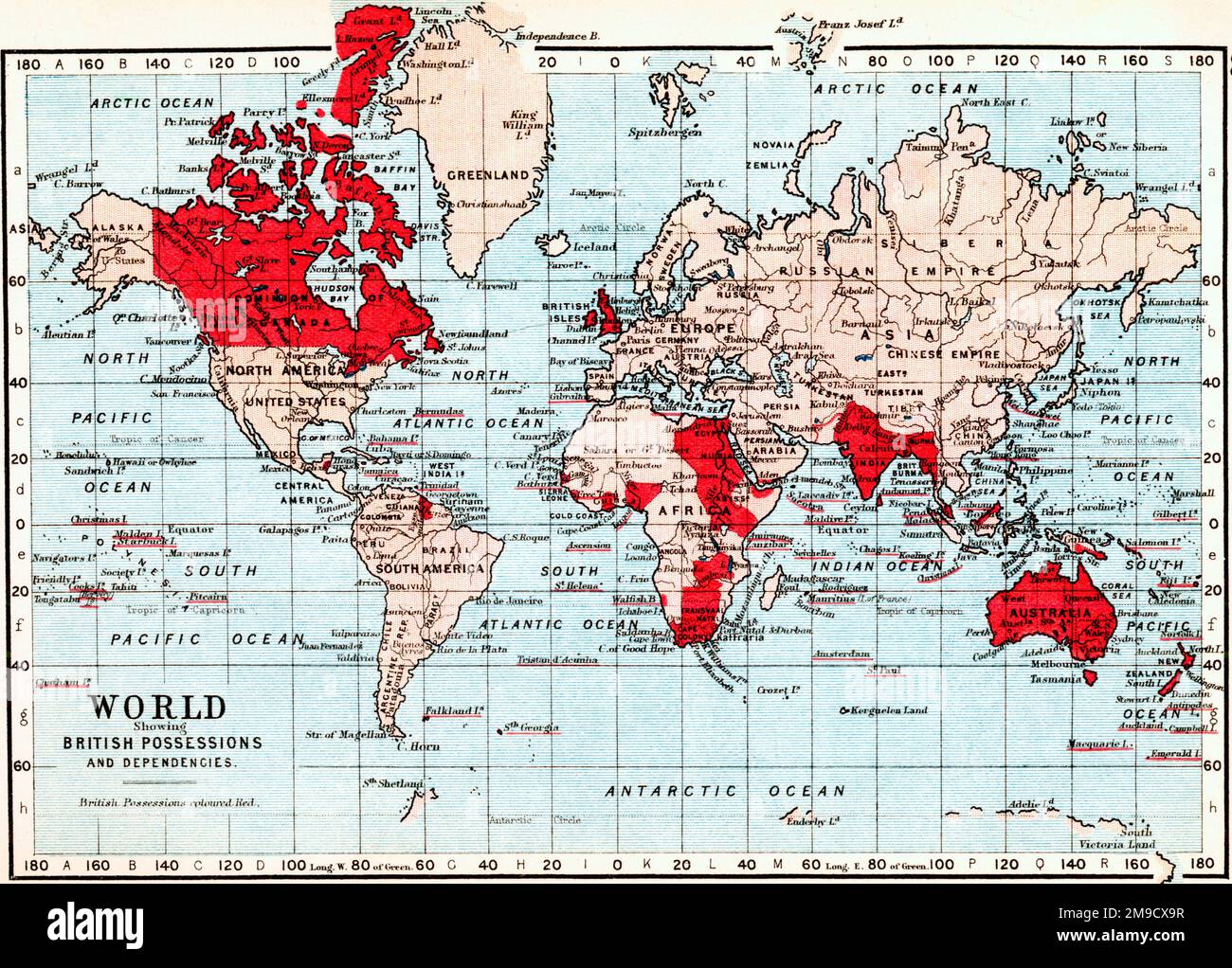 Welt - Britisches Empire Stockfoto