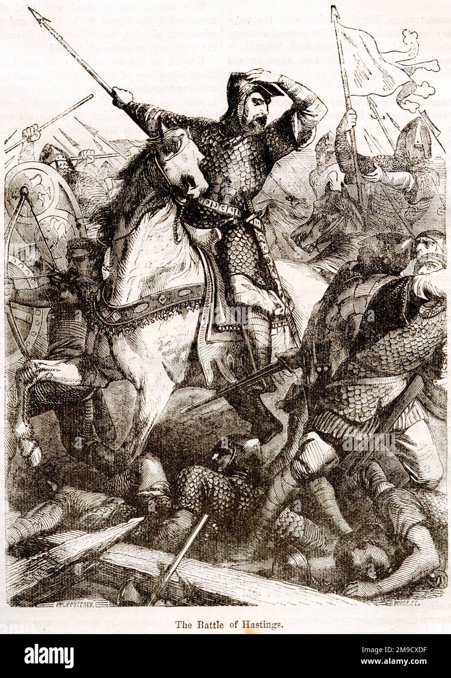 Schlacht von Hastings während der normannischen Eroberung von England Stockfoto