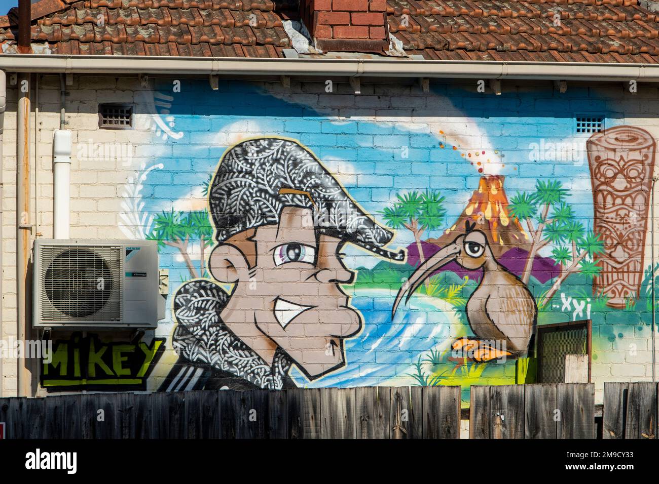 Cartoon Street Art, Windsor, Victoria, Asutralia Stockfoto
