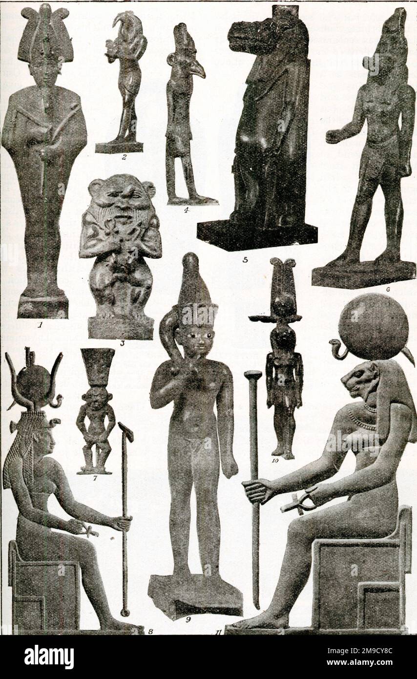Alte Götter Ägyptens Stockfoto