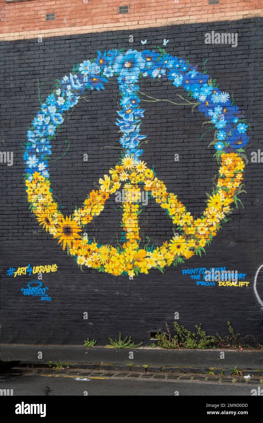 Ukraine War Street Art, North Richmond, Victoria, Australien Stockfoto