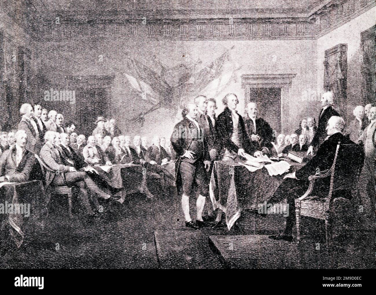 Unabhängigkeitserklärung Von Uns - 4. Juli 1776 Stockfoto