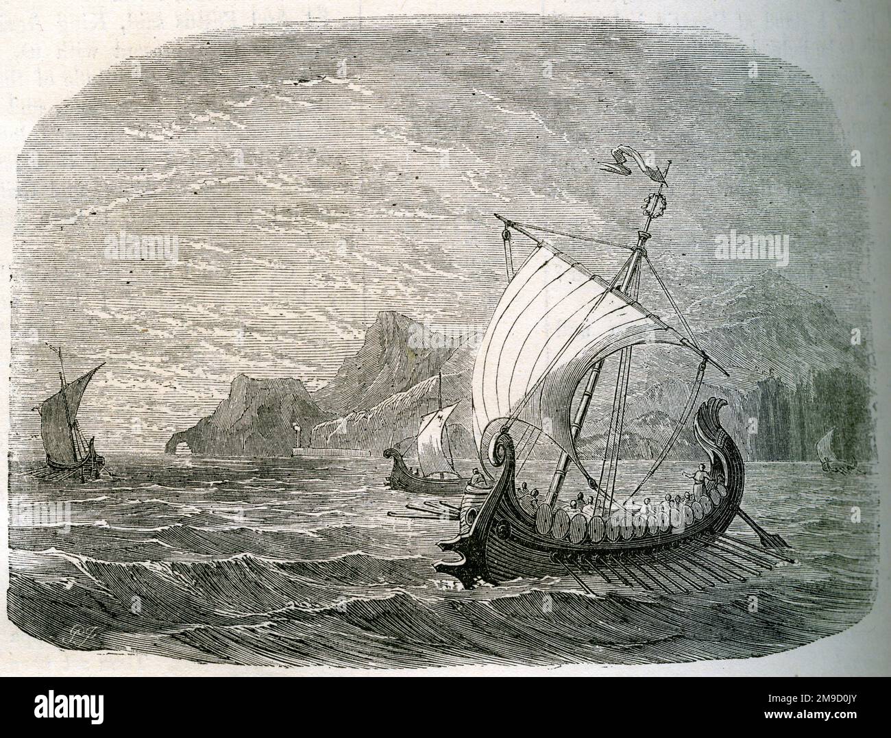 Segelschiff Von Vor 2000 Jahren Stockfoto