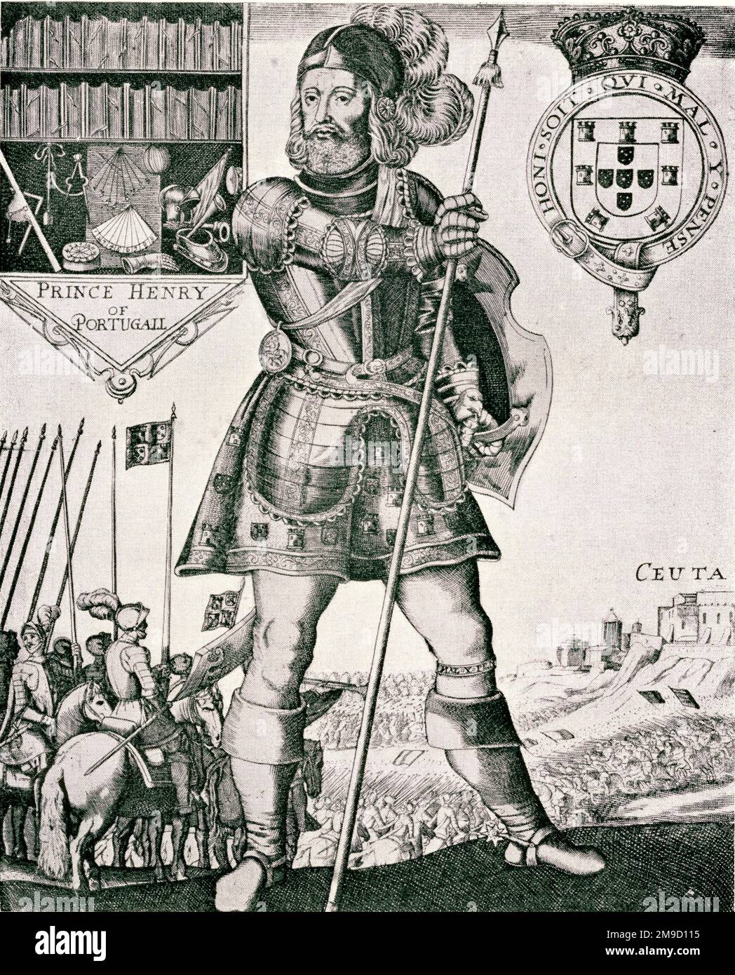 Henry der Navigator als Ritter des Strumpfes Stockfoto