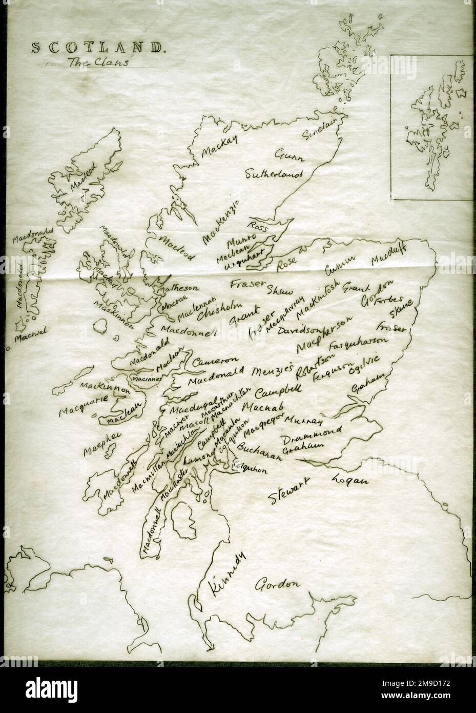 Schottland - Clan Territories Stockfoto