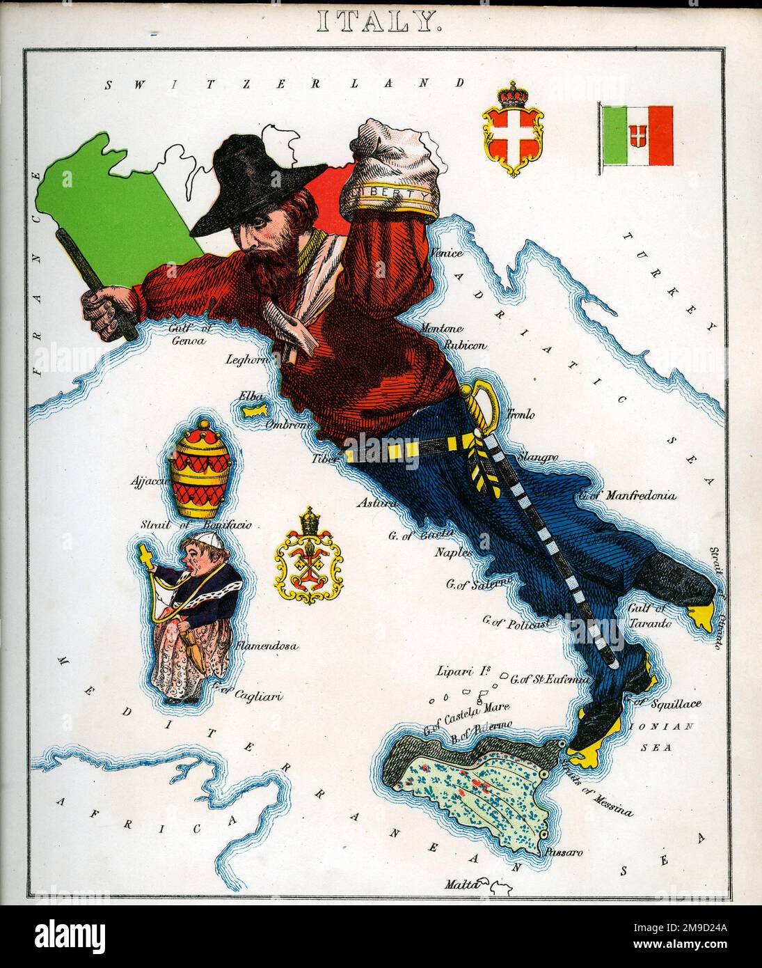 Geografischer Spaß – Italien Stockfoto