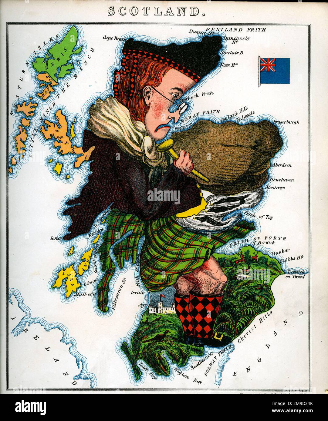 Geografischer Spaß – Schottland Stockfoto
