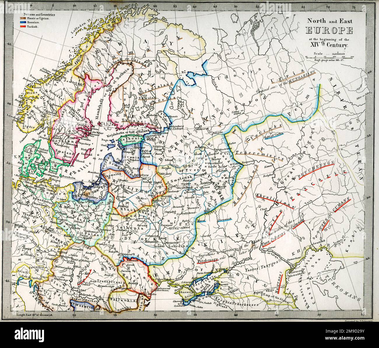 N E Europa ab dem 14. Jahrhundert Stockfoto