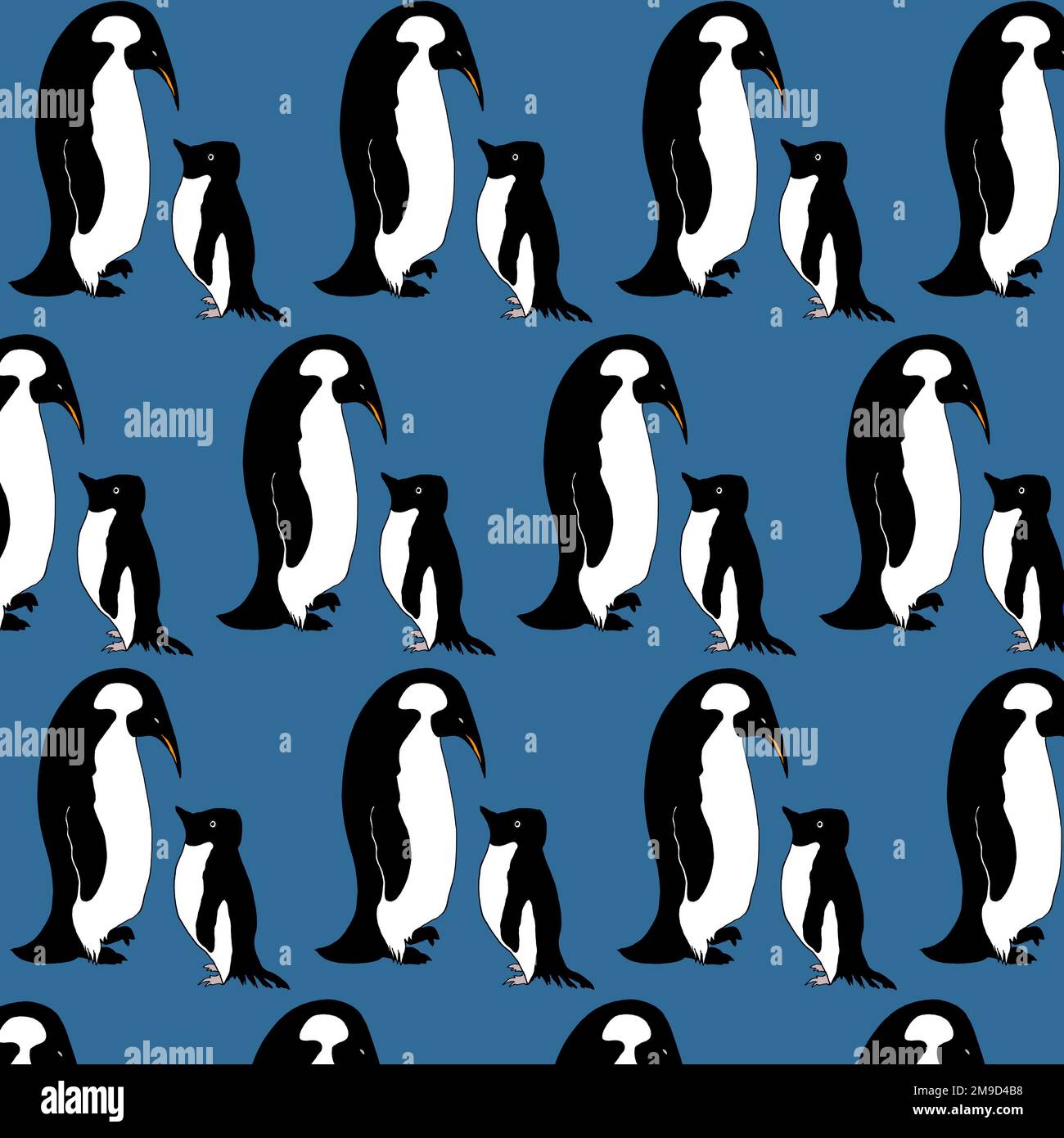 Pinguine wiederholen Muster. Stockfoto