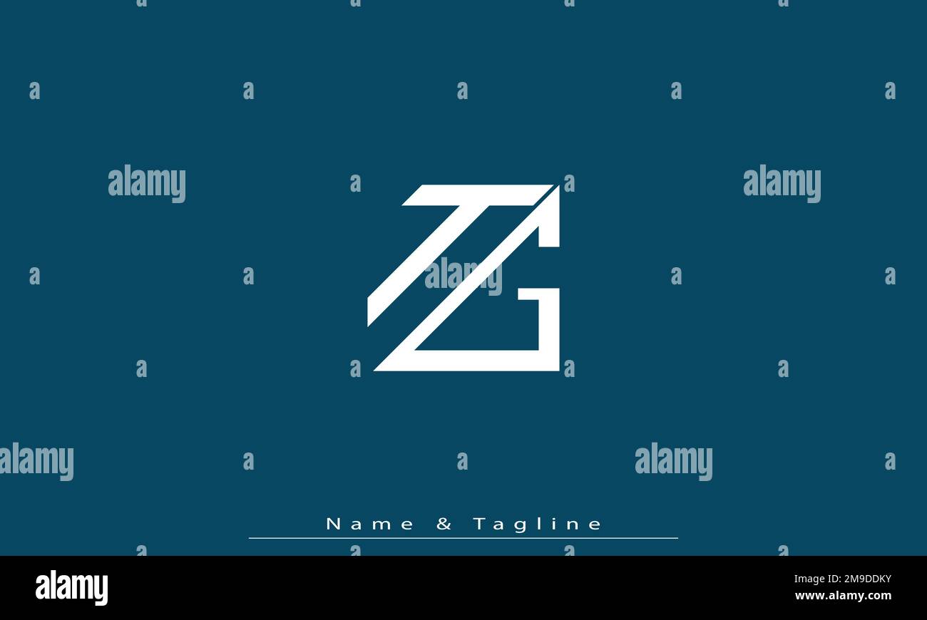 Alphabet Buchstaben Initialen Monogramm Logo TG , GT Stock Vektor