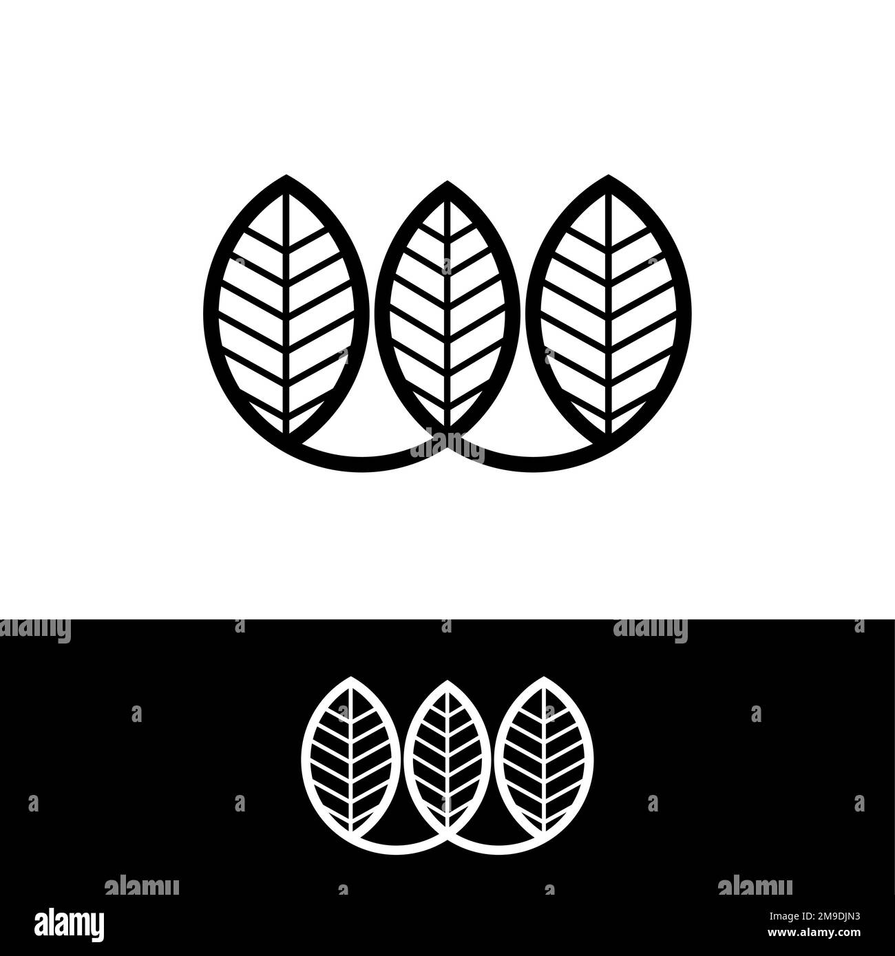 Schwarz-Weiß Einfache und elegante Logo-Vorlage, geeignet für Restaurants oder Unternehmen und ähnliche Vektor-EPS. Stock Vektor